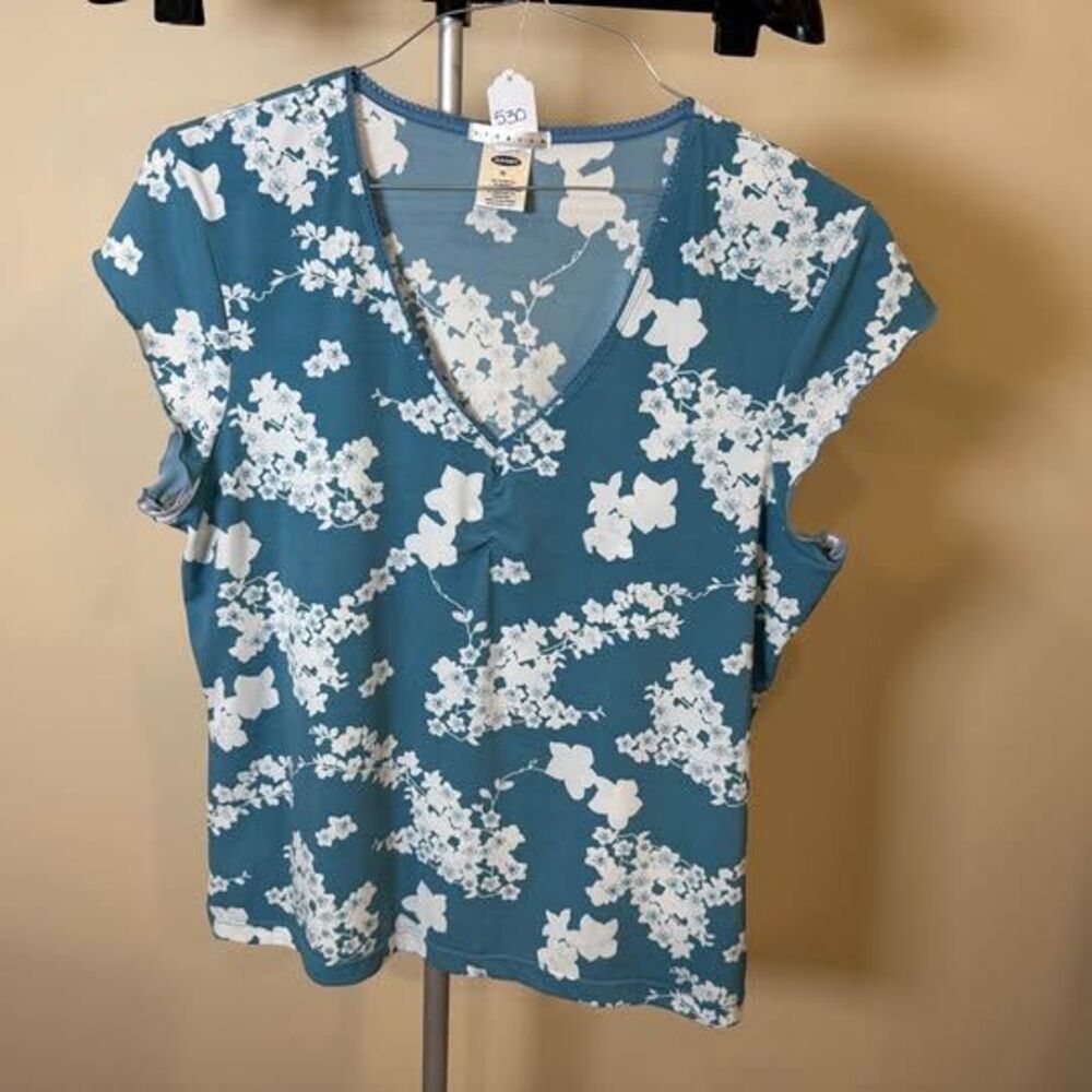 Old Navy Stretch Floral V-Neck Top Size XL